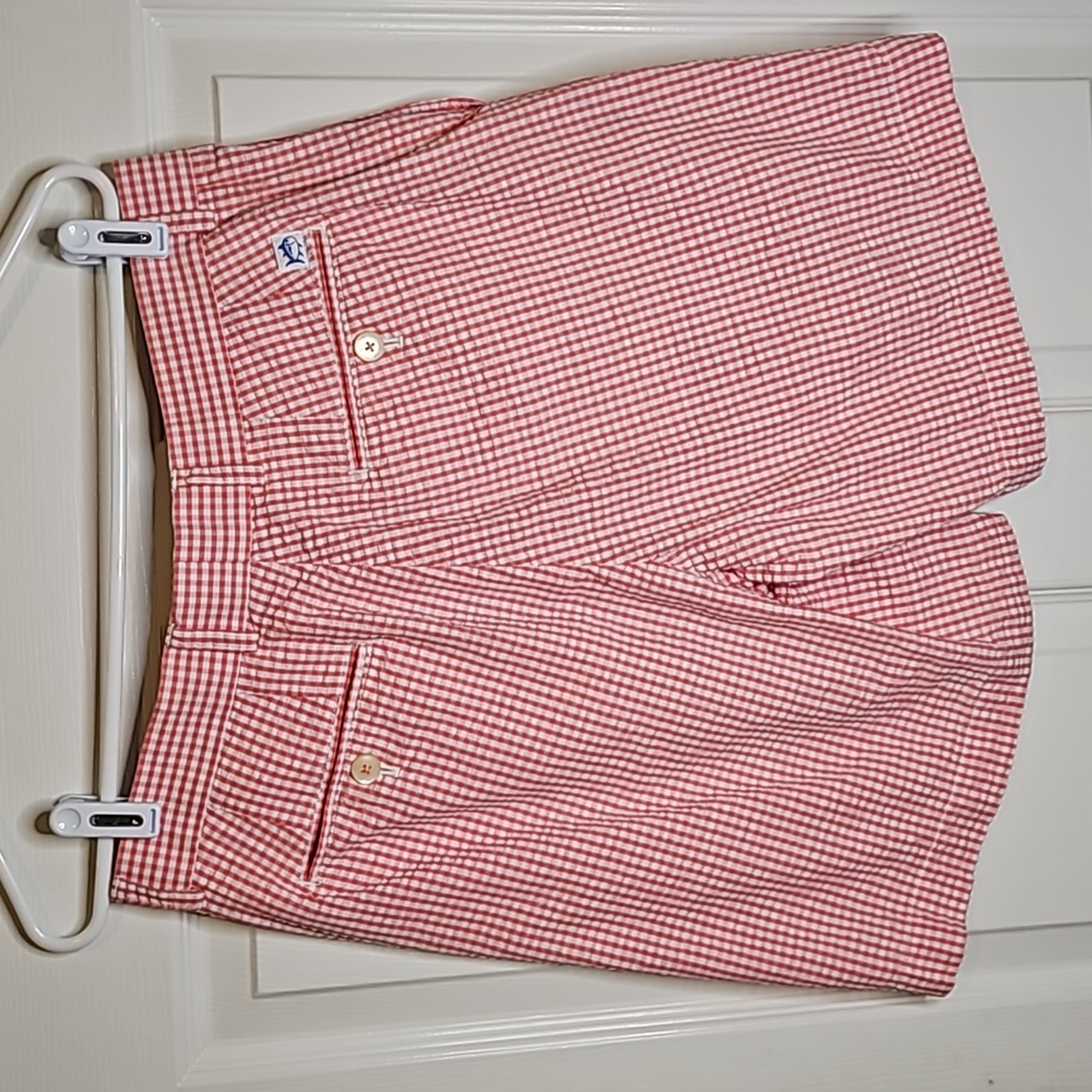 Southern Tide Skipjack mens checkered shorts, size 32